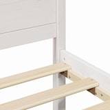 thumbnail of vidaXL Bettrahmen mit Kopfteil Weiß 140 x 190 cm Massives Kiefernholz