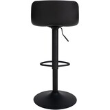 thumbnail of DELUKE® Barhocker höhenverstellbar Schwarz KUSI - Kunstleder, 75-104x43,5x46cm | Barhocker mit Lehne Tresenhocker Barstuhl Küchenhocker Thekenhocker
