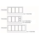 thumbnail of 700 Gekoelde toonbank met glas, 2 deuren, 3 x 1/1 + 3 x 1/6 GN containers