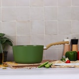 thumbnail of Menastyl - Casserole 20cm colorama olive - en aluminium - revêtement antiadhésif en céramique