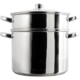 thumbnail of Olla Vaporizadora de Acero Inoxidable – Ø 25,5 x 33,5 cm – Gran Vaporera de Acero Inoxidable con Tapa de Cristal y Cestillo para Vapor – Plata