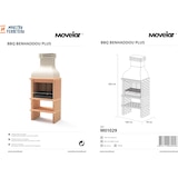 thumbnail of MF - Gartenkamin BBQ Benhaddou Plus mit Grillrost (Orange/Beige - 100x70x262 cm) REF: M01029 - Für den Außenbereich.