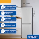 thumbnail of Exquisit Kühl-Gefrierkombination, 193 Liter, Standgerät, No-Frost, LED, leise 41 dB, 4-Sterne-Gefrieren, Umluft, kompakt, KGC195-65-NF-330E silber