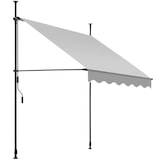 thumbnail of tectake Store à pince sans perçage avec manivelle, réglable en hauteur - 150 x 180 cm, gris clair - 404955