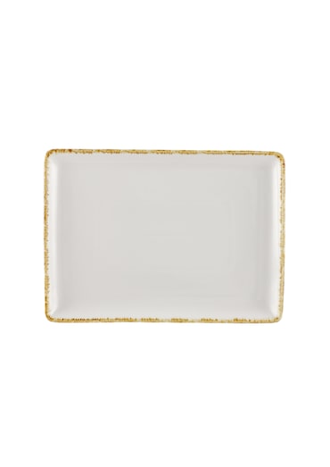 METRO Professional Prato raso Ateo, porcelana, 23 x 17 cm, retangular, bege, 6 unidades