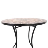 thumbnail of Mosaiktisch 60 cm Ø, mediterraner Garten- & Terrassentisch, 71 cm hoch, Anthrazit-Terrakotta, Raburg Mayla