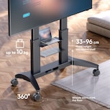 thumbnail of ONKRON Soporte TV con Ruedas, Altura Regulable, para Pantallas 70-110", hasta 130 kg, VESA 1000x600, Pie de TV Universal TS2821-B Negro