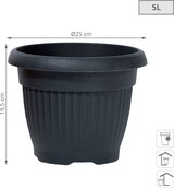 thumbnail of Prosperplast - TERRA 5L Topf - 25x25x19,5cm in Anthrazitfarbe