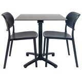 thumbnail of Restootab - set tavolo pieghevole da esterno 70x70cm con 2 sedie, piano laminato HPL grigio metal