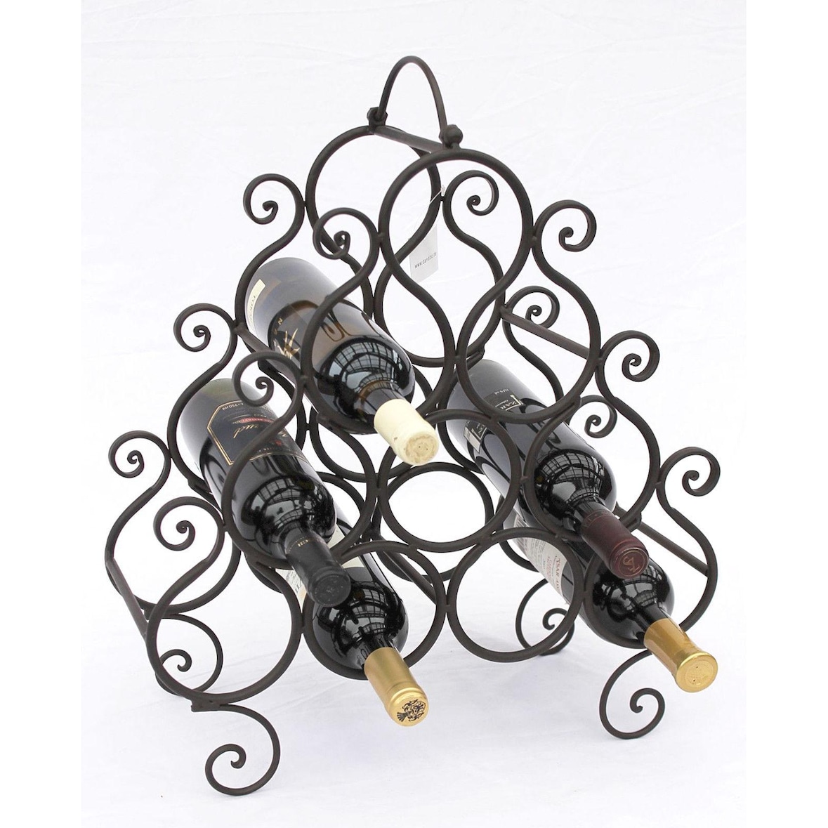 Weinregal JC130060 aus Metall für 10 Flaschen Flaschenhalter 52 cm Flaschenregal