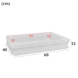 thumbnail of Set 2 Cassetta Service per Impasti 60x40x13h cm con Fondo e Pareti Chiuse Capacità 26 litri Impilabile Bianco Polietilene Alimentare