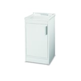 thumbnail of GLOUPIE Mobile Lavatoio Salvaspazio In PVC Bianco Con 1 Anta, L 45 x P 50 x H 86 cm, Completo Di Asse E Kit Di Scarico