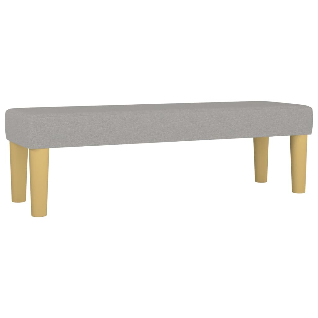Helloshop26 - Sitzbank 100 x 30 x 30 cm hellgrauer Stoff 02_0010680