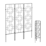 thumbnail of Relaxdays Rankgitter Metall, 3er Set, zum Stecken, Rankhilfe für Kletterpflanzen, 122 x 30,5 cm, Spalier Garten, schwarz