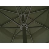 thumbnail of Sombrilla de jardín con base portátil aluminio verde