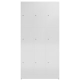thumbnail of Schließfachschrank Fächerschrank 9 Fächer Spind 180x90x50cm lichtgrau X-520330