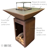 thumbnail of brasero auvergnat corten bois carre 62 simple cuve