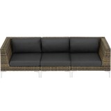 thumbnail of tectake Conjunto modular de mesa y sillas Villanova de aluminio, esquina izquierda  Antracita-Jaspeado