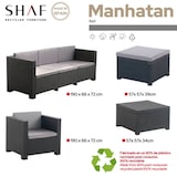 thumbnail of SHAF - Set de Muebles de Jardín y Terraza Manhattan Color Grafito Sofá 3 Plazas, 2 Sillones, 1 Puf y Mesa de Centro