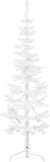 thumbnail of vidaXL Künstlicher Halb-Weihnachtsbaum mit Ständer Schlank Weiß 180 cm