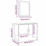 thumbnail of vidaXL Badezimmermöbel Set 2 pcs Braun 80 x 33 x 60 cm Holzwerkstoff