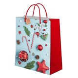 thumbnail of Gifty king, sacchetti regalo di natale taglia M, in carta certificata fsc 180gr, 19x25x9, confezione da 12 pezzi, 3 modelli assortiti, multicolore.