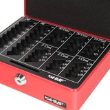 thumbnail of HMF 308-03 Geldkassette mit Münzzählbrett, 20 x 16 x 9 cm, Rot