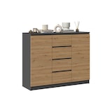 thumbnail of ibonto Nachtkommode Sideboard mit 4 Schubladen & 2 Türen für Schlafzimmer, Wohnzimmer
