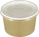 thumbnail of MONOUSO - Terrina de Cartão Kraft Con Tampa PP 473ml Ø11cm (25 Uds)