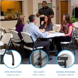 thumbnail of Pack mesa plegable 243,8x76,2 cm + 8 sillas plegables blanco Lifetime