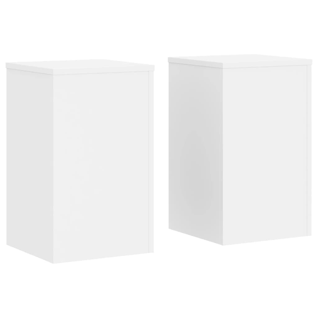 Helloshop26 - Pflanzenständer Blumenmöbel 2er-Set 30 x 30 x 50 cm Holzwerkstoff weiß 02_0045275
