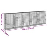 thumbnail of vidaXL Gabione mit Deckel 500x50x150 cm Verzinktes Eisen
