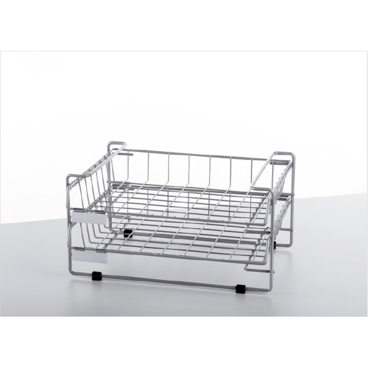 Briefablage-Gestell 2 Körbe Querformat B4 chrom