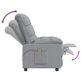 thumbnail of vidaXL Massagesessel Hellgrau Stoff