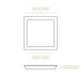 thumbnail of BIOZOYG 50 Stück Einwegteller quadratisch 26x26cm Bio Geschirr Zuckerrohr Teller stabil biologisch abbaubar kompostierbar Bagasse Einwegteller
