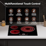 thumbnail of Placa de Vidrocerâmica CDV 60 cm, 3 zonas, 9 níveis, comando tátil, 5700 W, CDVER573