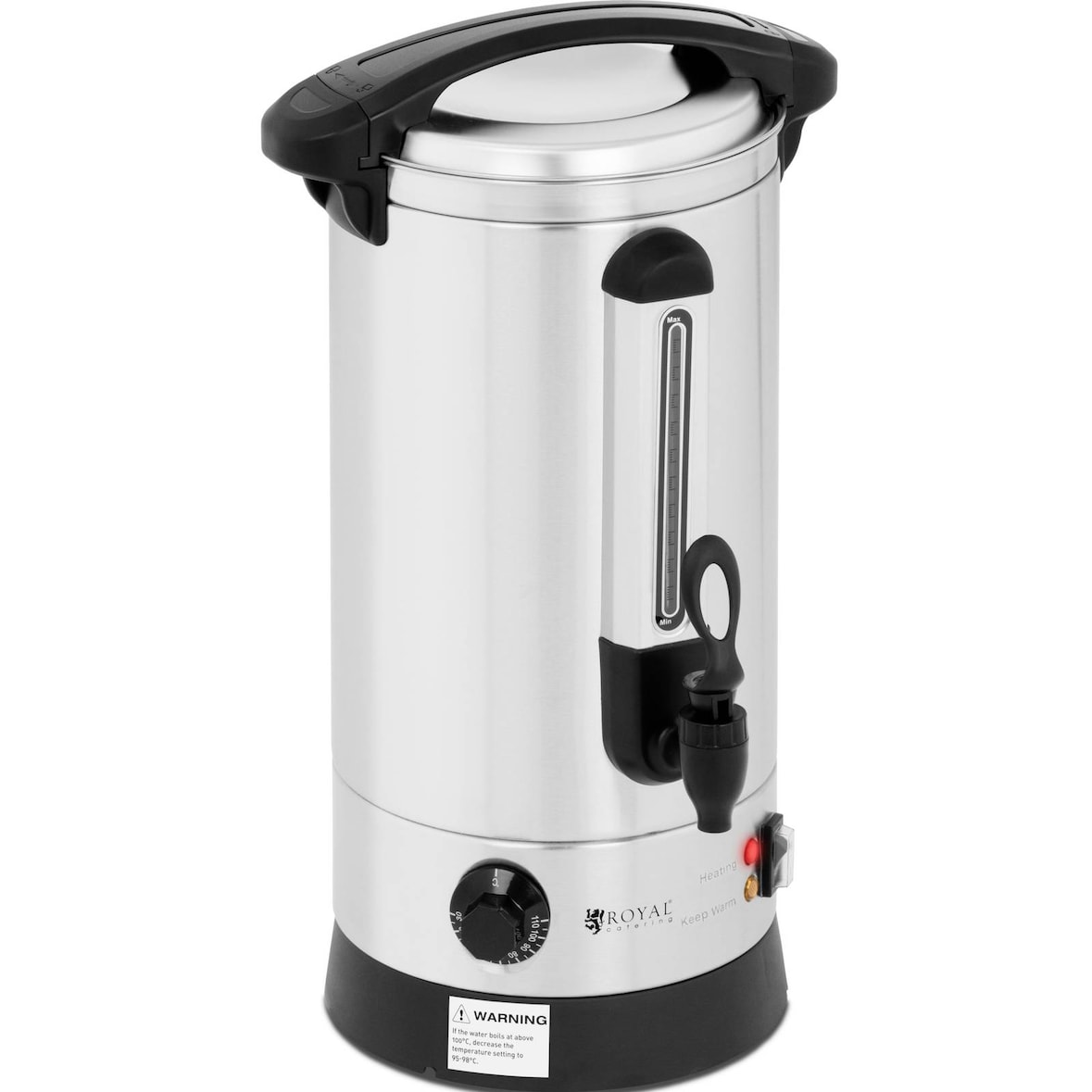 Royal Catering Bollitore elettrico professionale 8,7 litri - 1.500 W - Parete doppia