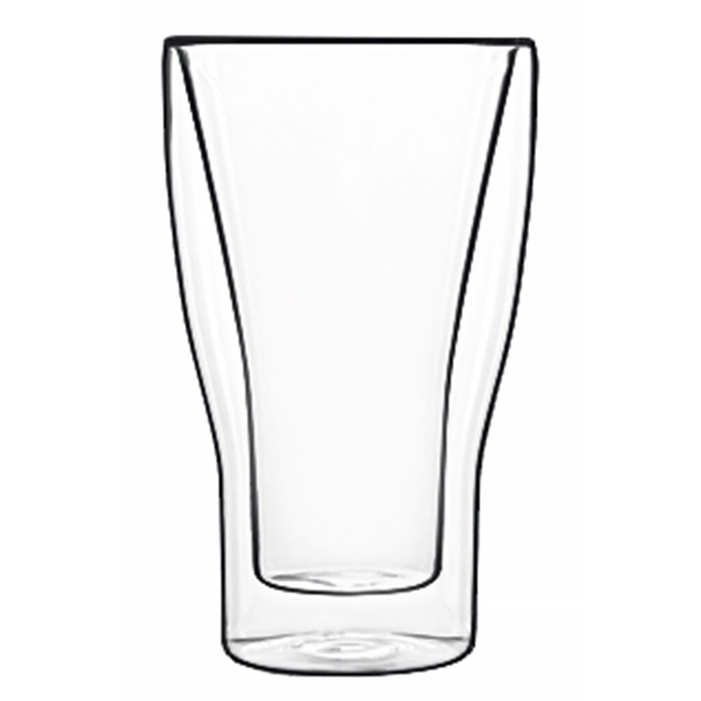 Vaso de leche Cl 34 Vidrio térmico H 15 Ø Cm 9 Luigi Bormiolioli Paquete de 2