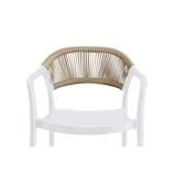 thumbnail of METRO PROFESSIONAL Cadeira de exterior empilhável Laveria, plástico, com braços ,design de corda, branco