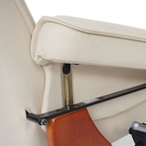 thumbnail of MCA Relax fauteuil Hamilton, TV fauteuil kruk, echt leer 130kg belastbaar ~ crème, honingkleurig