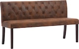 thumbnail of Sitzbank MAURI 148,5 cm Braun Wildleder-Optik | Küchenbank Esszimmerbank Flurbank mit Rückenlehne