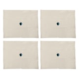 thumbnail of Benetton - Set di 4 tovagliette 45x35 cm 180G/M² in cotone Panna e Blu