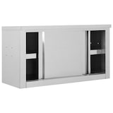 thumbnail of vidaXL Wandhängeschrank mit Schiebetüren 90×40×50 cm Edelstahl