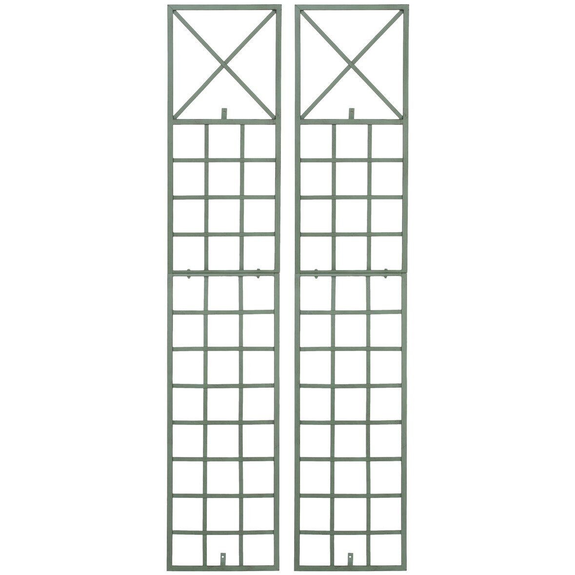2er Set Rankgitter Trigo antik-grün