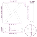 thumbnail of Helloshop26 - Set mit 2 verstellbaren Couchtischbeinen 30 x 30 cm modernes ästhetisches Design weißer Stahl 02_0056963