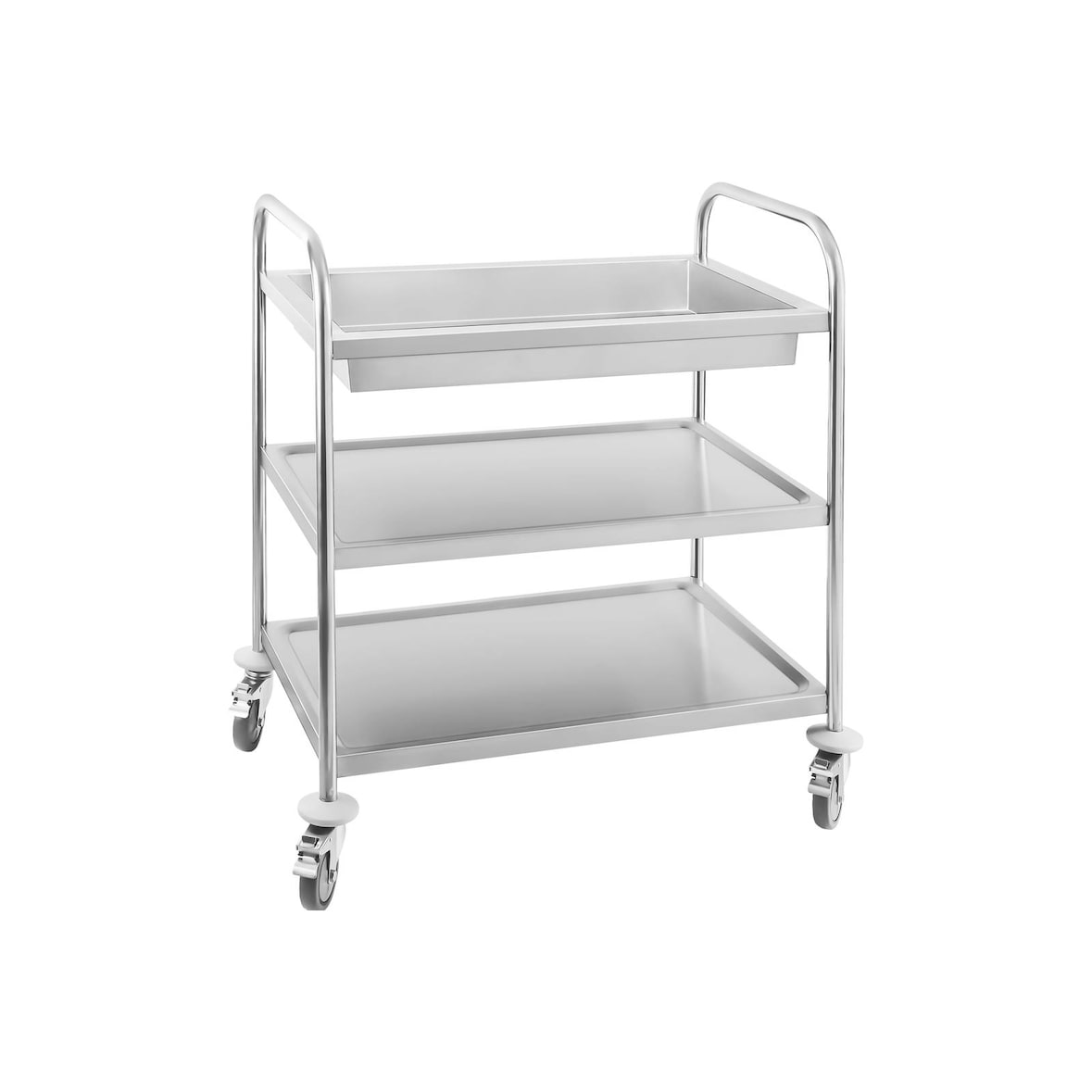 Royal Catering - Serveerwagen - 2 legborden en afruimbak - tot 500 kg - ronde buis