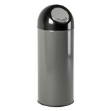 thumbnail of Afvalbak met pushdeksel 55 ltr - metallic, zwart