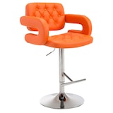 thumbnail of Taburete Dublin Naranja/Cromado