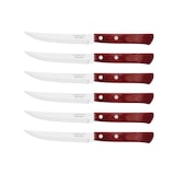 thumbnail of Tramontina STEAK-/PIZZA Messer, 6 Stück, Edelstahl, Holzgriff FSC, spülmaschinenfest