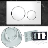 thumbnail of Alpenberger Schwarze Toilette mit Vorwandelement Komplettset | Spülrandloses Hänge WC mit Geberit Spülkasten und Betätigungsplatte | Klo mit WC Deckel